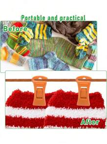 Sock Clips, Sock Clips, Coat Hook Sock Clips, Hook Laundry Clips DIY Suitable For Socks With Washing Machines, Work Card Clips