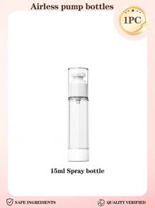 24pcs 15ml/30ml/50ml Transparent Plastic Airless Travel Pump Bottles, Suitable For Refilling Cosmetic Products Like Foundation, Cream, Shampoo, Toner. Made Of High Quality Plastic, , Reliable, Odorless And Non-Deformable/Breakable, Refillable For Reuse. Small Size For Easy Carrying In Makeup Bag Or Handbag. Suitable For Travel Or Home Use. 1pc/3pcs/6pcs/12pcs/18pcs/24pcs Set Available.
