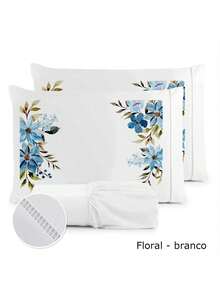 3-Piece Sheet Set 400 Thread Count For Queen King Single Bed Micropercal - STRAW FLORAL - View 2