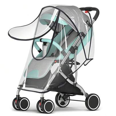Universal Baby Stroller Weather Shield - Rain And Wind Cover, Waterproof, Dustproof And Insect Resistant, Breathable Design, Plastic Material - For All Baby Strollers - Suitable For Outdoor Use - Perfect Gift For New Parents