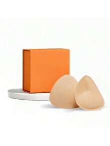 SNOWY Sticky Inserts - Instant Lift & Boost, Washable & Reusable, Outfit Enhancer, Bra Accessories - Beige - View 1