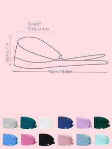 1pc Unisex High-Grade Solid Color Polyester Work Hat/Nurse Cap, Antibacterial & Dustproof, With Moisture-Wicking Sweatband, Button Closure On Sides, Suitable For Hospital, Surgery, Nursing, Beauty, Housekeeping And Cleaning
