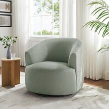 Mainstays Boucle Swivel Chair Olive - Olive as pic - View 2