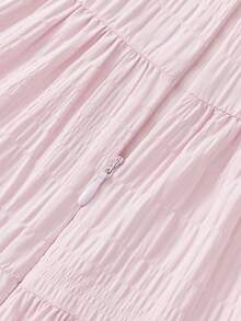 Balabala Girls' Ruffle Hem A-Line Dress, Sweet Summer Outfit - White Red - View 11