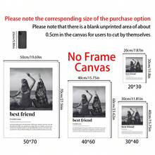 1Pc PERSONALISED BEST FRIEND Definition Print, Wall Art Print, Best Friend Gift, Photo Definition Print, Quote Print, Custom Gift With Photo, Optional Frame,Home Harmony - Multicolor - View 5