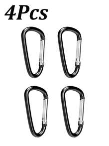 4pcs Aluminum Snap Hook Carabiner D-Ring Key Chain Clip Keychain Hiking Camp,Colorful Outdoor Keychain,D-Shaped Aluminum Carabiners, Heavy Duty Spring Hook Keychain Clips, Lightweight Mixed Colors, Ideal For Camping, Fishing, Pet Leashes, And Securing Indoor/Outdoor Gear, Camping Accessories