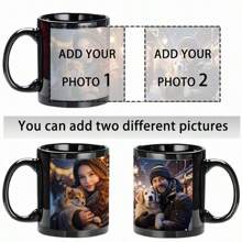 1 pièce, personnalisation recto-verso avec deux photos. Une tasse à café personnalisée vous permettant d'ajouter votre propre conception d'image. Le cadeau personnel parfait, adapté à un usage personnel, pour offrir à des amis, des clients, des souvenirs d'équipe, des d'entreprise et des cadeaux de fête.