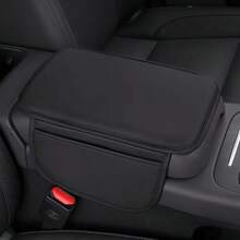1pc Car Leather Center Console Armrest Pad Mat With Storage Bag, Thin & Suitable For All Seasons - View 5