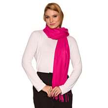 Women's Pashmina Scarf/Shawl/Long Winter Scarf - Hot Pink - View 4