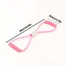 1pc New Upgraded Foam Handle Resistance Band, 38cm/14.96in, Arm Back Shoulder Elastic Fitness Strap For Yoga, Workout, Stretching, Strength Training, Weight Training, Leg, Foot, Arm Exercises, Pink/Purple/Blue - Multicolor - View 12