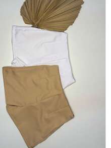 Kit Of 2 New Fashion Tailored Social Shorts 2025 - 白色 米色 - 查看 2