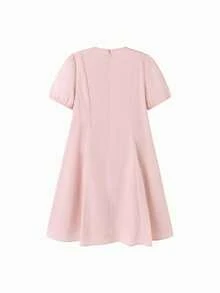 Girls' Bowknot Dress, Sweet And Fashionable Summer Style - White Red - View 7