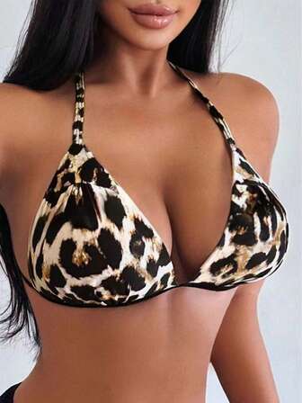 Ny baddräktstopp i leopardtryck för kvinnor, fritidsbadkläder för strandfester