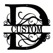 1 Fine Metal Art Logo - Personalized Last Name Logo, Name Design, Home Decoration With Custom Initials Thumbnail, Classic Style, Wall-Mounted Wall Art Decoration For Theme Parties, Perfect Heartfelt Gifts For Friends And Family