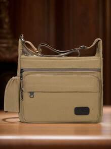 Bolso de hombro de gran capacidad y multicapa para hombre, nuevo bolso casual de viaje multicapa para negocios de hombre