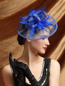 Phụ kiện cài tóc hoa duyên dáng với lông vũ tinh tế, mũ đội đầu bằng polyester cho các buổi tụ họp, phụ kiện đội đầu phong cách cổ điển cho tiệc trà, đạo cụ chụp ảnh, khuyến nghị giặt khô, phụ kiện ngày Valentine. - Nhiều màu - Xem 8