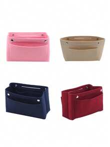 多功能大容量钱包收纳内胆包，旅行洗漱包，便携式多口袋设计，结构化隔层手提包 - 彩色 - 查看 5