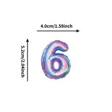 50 piezas Pegatinas con números, letras y alfabeto, pegatinas metálicas para globos, decoración de fiesta de cumpleaños, pegatinas de vinilo resistentes al agua para botellas, computadoras, portátiles, teléfonos, equipaje, cuadernos, refrigeradores, cascos