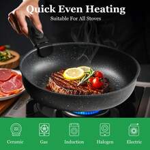 Sweetcrispy 12-Pieces Nonstick Pots And Pans Set - Kitchen Cookware With Removable Handles - Ideal For Home Cooking,Black - màu đen - Xem 6