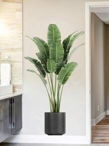 1pc/3pcs/5pcs Tropical Plant Pattern Creative Wall Stickers, Non-Adhesive Wall Decals For Bedroom, Living Room, Entryway, Home Decor, Suitable For Halloween, Christmas, New Year Holiday Decoration