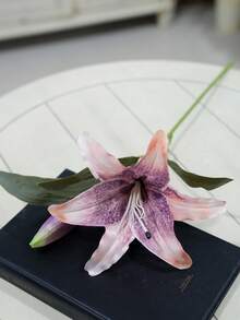 1 Stück Vintage Seiden-Lilie Künstliche Blumen, Schreibtisch Deko-Artikel für Wohnzimmer, Heimdekoration, Hochzeitszubehör