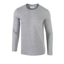 Gildan Unisex Adult Softstyle LongSleeved TShirt (Sports Grey) - 灰色 - 查看 1
