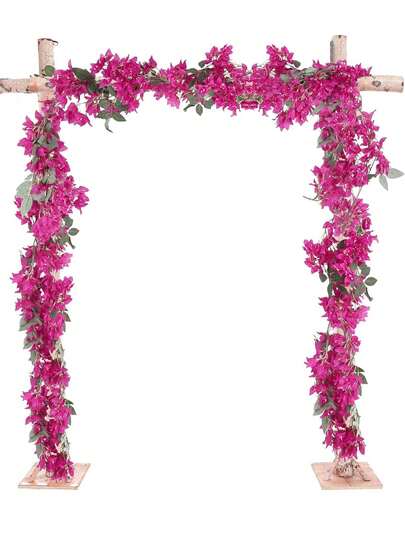 1pc Artificial Bougainvillea Flowers Garland Fake Silk Bougainvillea Vines Long Plant Faux Bougainvillea Wreaths For Centerpieces Table Runner Wedding Arch Wall Decorations