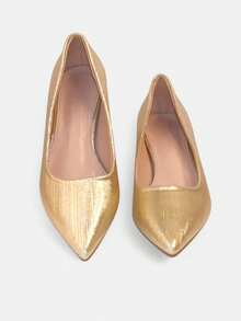 Fashion Comfortable High Heels For Party & Wedding - Gold - View 2