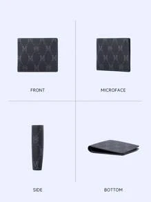FION Monedero para presbicia, nuevo estilo corto para hombre, cartera todo en uno de negocios simple, tarjetero NCATJNL001