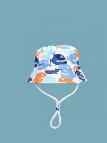 1pc Kids Bucket Hat, Boys Girls Baby Sun Hat With Large Brim, Spring/Summer