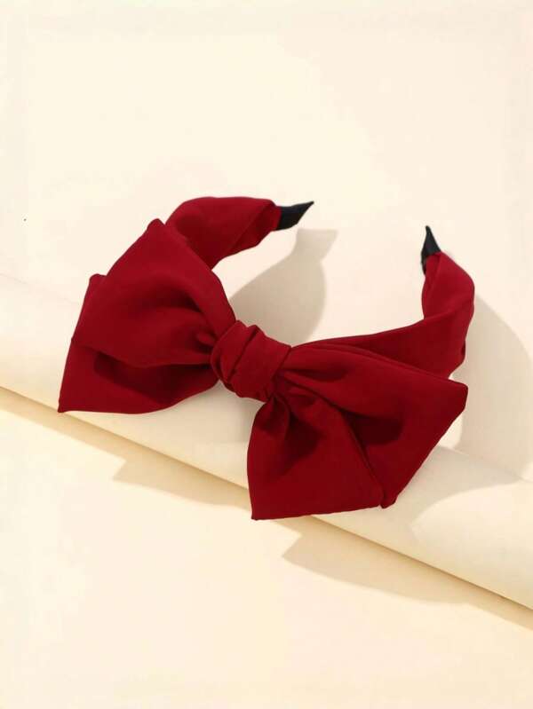 Czerwona opaska na głowę z kokardą, prosta i praktyczna, wielofunkcyjna, opaska do włosów, opaski na głowę z obręczą