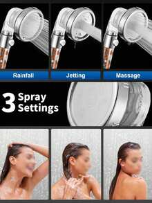 Tatukiko 4-Mode Filtered Shower Head With Stop Device, High-Pressure Spray For Cleaning Hard Water, Chlorine And Fluoride,Teacher's Day, World Cup - Multicolor - View 7