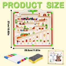 Magnetic Color And Number Maze, Montessori Toys, Wooden Color Matching, Learning Counting Puzzle Board, Toddler Sensory Toys For 3+ Kids Boys Girls