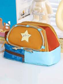 1pc Extra Large Capacity Storage Bag, Tent Shaped Multi-Functional Collapsible Tote Bag With Handles, Convenient To Carry, 3-Layer Storage For Cosmetics, Sundries, Keys & Coins, Suitable For Travel, Office, School, Unisex, Great Gift For Family And Friends, Mothers Day