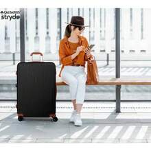 CALDARIUS 2 Pcs Suitcase Set| Durable Suitcases | Lightweight & Secure With Combination Lock | Smooth 4 Dual Spinner Wheels | Ideal Travel Bag & Luggage Sets (Black, Cabin 20'' + Large 28'')