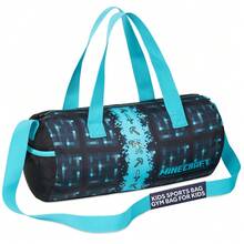 Minecraft Gym Bag Travel Overnight Sports Duffle Adjustable Strap Kit Large Holdall Gamer Hand Luggage - Navy Blue - View 1