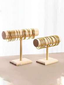1 pièce Support de présentation en bois pour bracelet/jonc/montre, présentoir à bijoux. Organisateur de rangement d'été, cadeau de retour à l'école