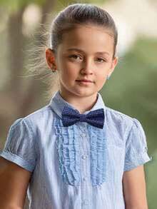 Adjustable Polka Dot Children Bow Tie, Boys Girls Flower Girl/Boy Wedding Party Accessories, British Style Infant Bowtie For 3-16 Years Old Kid Costume, Birthday Formal Wear