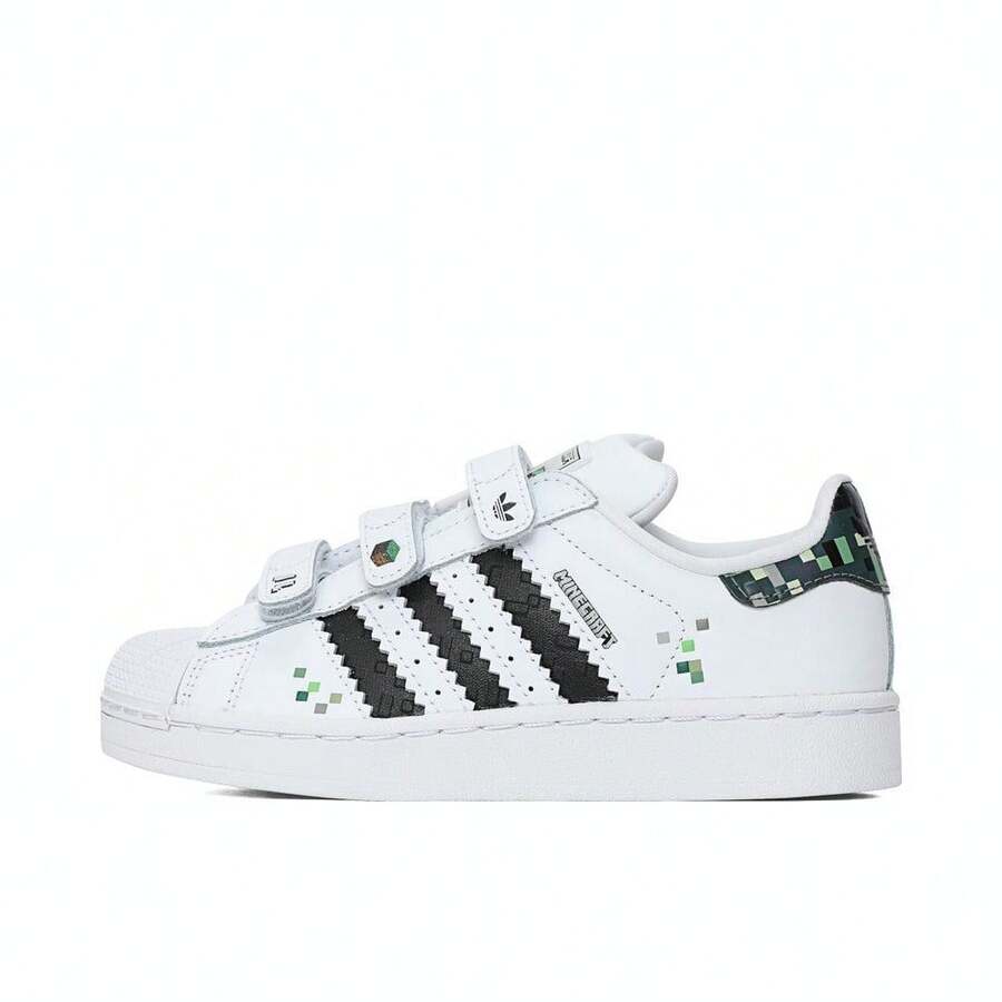 Adidas Originals Zapatillas casuales de caña baja SUPERSTAR II CF C para niños pequeños JQ8748 - Blanco - Ver 1