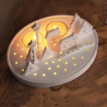 Moldes de silicona para hacer candelabros con forma de casas de árbol y paisaje urbano de yeso, cemento y resina cristal para manualidades - Decoración casera DIY