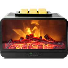 1/2pcs 3D Simulated Flame Wax Melting Lamp – PTC Electric Wax Warmer With Color-Changing LED, Aromatherapy Heater, Perfect Home Office Gift And Decoration - 1pcs - View 1