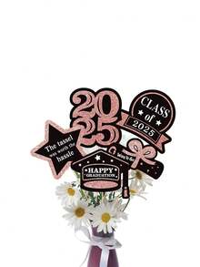 1pc Graduation Party Vase Plug-In Paper DIY Decoration Plug-In Atmosphere Layout Graduation Season Classroom Decoration Supplies Desktop Decoration Supplies Home Decoration - Multicolor - View 8