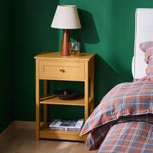 SoBuy Bedside Table Nightstand Side Table End Table Coffee Table With 1 Drawer And 2 Shelves White W45 X D30 X H68cm FBT46-W - Brown - View 11