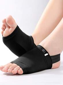 1 par de almohadillas deportivas con soporte de arco, calcetines vendaje para arco del pie - sin ataduras, sin deslizamientos, alta elasticidad y transpirables; vendaje de soporte para el pie; con almohadilla de gel - transpirable; proporciona soporte para deportes; Accesorio de gimnasio cómodo y ajustable para todo el año, unisex
