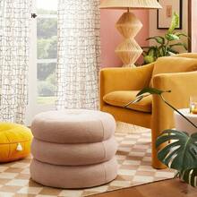 Opalhouse Designed With Jungalow Ottoman Round Fully Living Room Bedroom Blush - 1 - View 5