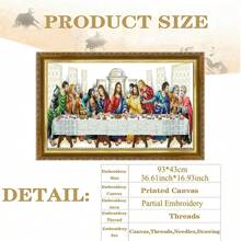 SNA 2025 New Style DIY Needlework Handmade Cross Stitch Kit Set Embroidery Printed Cross-Stitch Last Supper Gift For Home Decoration