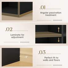 Furniwell 8-Cube Bookcases, 2-Tier Freestanding Bookshelf With Adjustable Shelves - màu đen - Xem 5