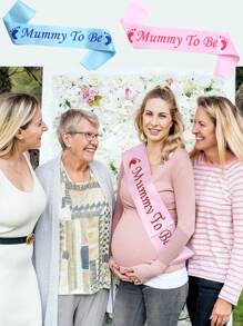 1 pezzo Fascia per festa di gender reveal, fascia per mamma in attesa, fascia per festeggiamenti festa di nascità