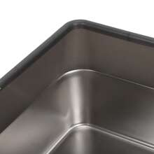 Stainless Steel Litter Box High Sides Anti Splashing Easy To Clean Enclosed Cat Litter Box For Small Medium Cats Small Size Black - As Shown - View 9