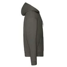 Fruit of the Loom Mens Premium Full Zip Hoodie (Charcoal) - Coffee Brown - View 3